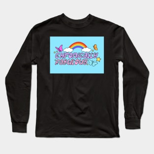 Chronically Fabulous Mask (blue) Long Sleeve T-Shirt